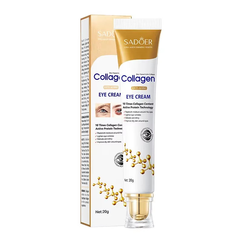SADOER Collagen Eye Cream Skincare anti Dark Circles Eye Bags Firming Moisturizing Skincare Eyes Cream Skin Care for Eyes