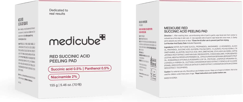 Medicube Toner Pads Red Facial Peeling Pad | Exfoliating Toner Pad for Breakout-Prone Skin AHA, BHA Skin Toner