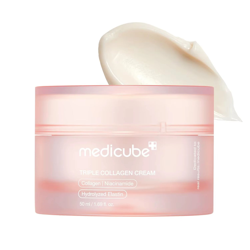 Medicube Triple Collagen Cream Hydrating Firming Moisturizer with Shea Butter Wrinkle Care Boosts Elasticity Korean Skincare