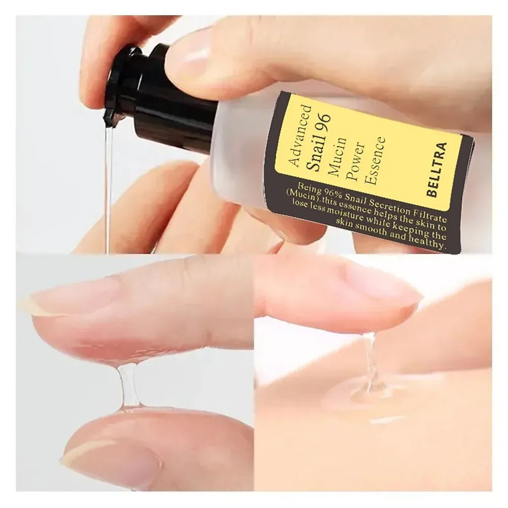 Snail Mucin 96% Korean Skin Care Snail Whitening Facial Essence Fades Fine Lines Repair Essence Firming Facial Anti-Aging Set