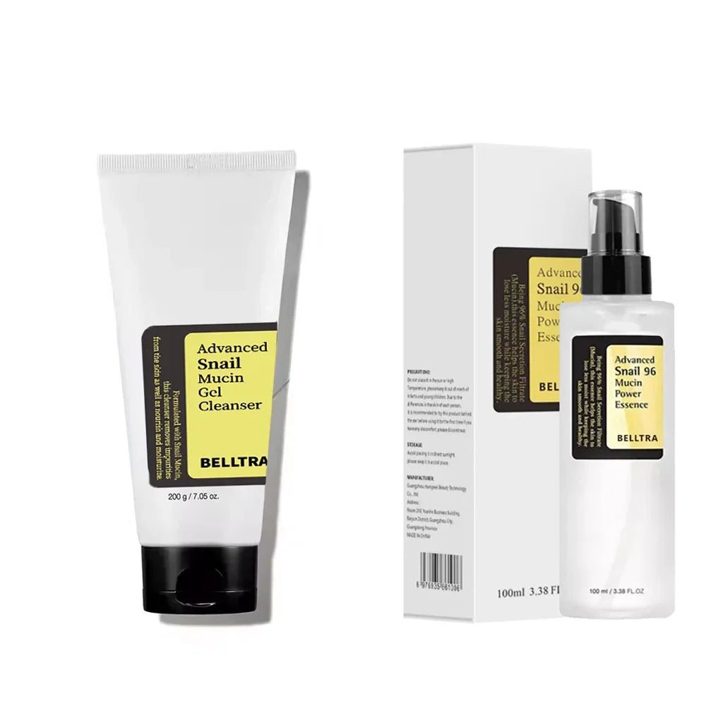 Snail Mucin 96% Korean Skin Care Snail Whitening Facial Essence Fades Fine Lines Repair Essence Firming Facial Anti-Aging Set
